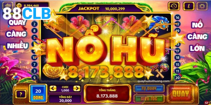  Màn hình Jackpot tại Nổ Hũ 88Clb với giải thưởng khủng.